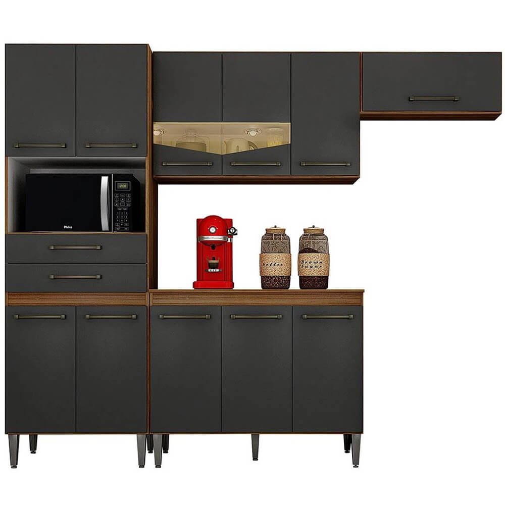 Cozinha Completa Lívia 4 Peças 11 Portas 2 Gavetas CHF