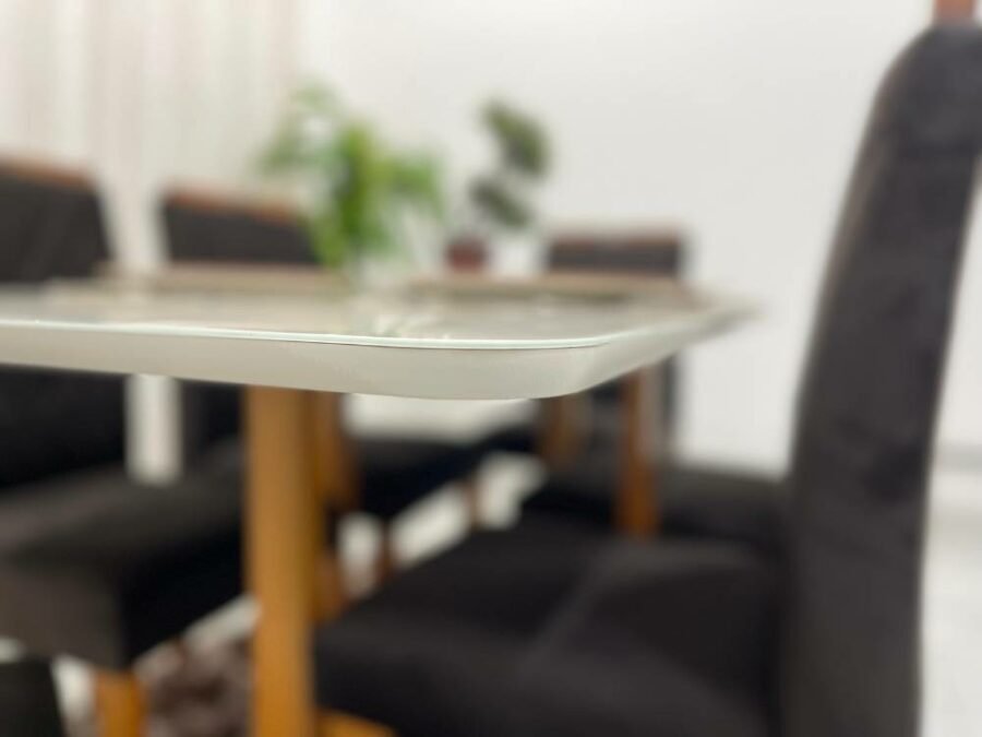 Mesa de Jantar Itália 1.60×0.80 Com 6 Cadeiras - Imagem 2