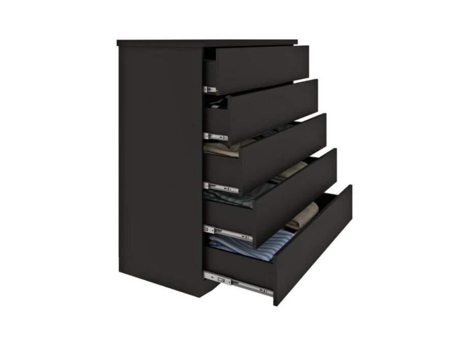 Cômoda Premium 5 Gavetas – Preto - Imagem 2