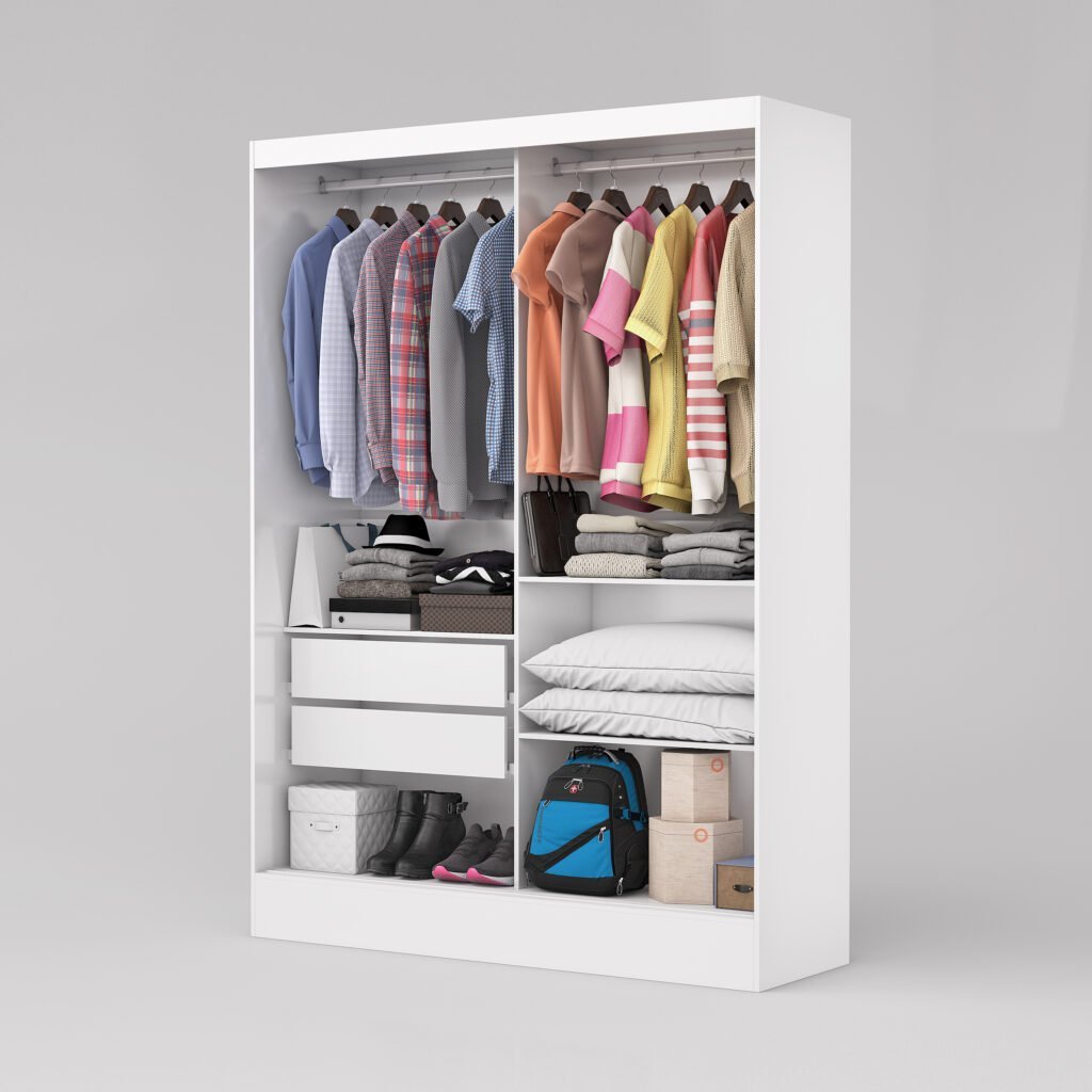 Guarda-Roupa 2 Portas Santiago(Belém) Plus Branco – CARIOCA MÓVEIS - Imagem 2