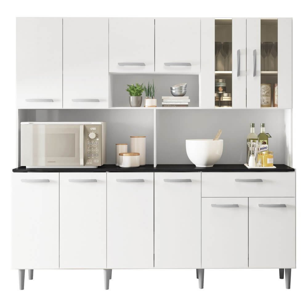 Armário de Cozinha Clara 12 Portas 1 Gaveta Poliman