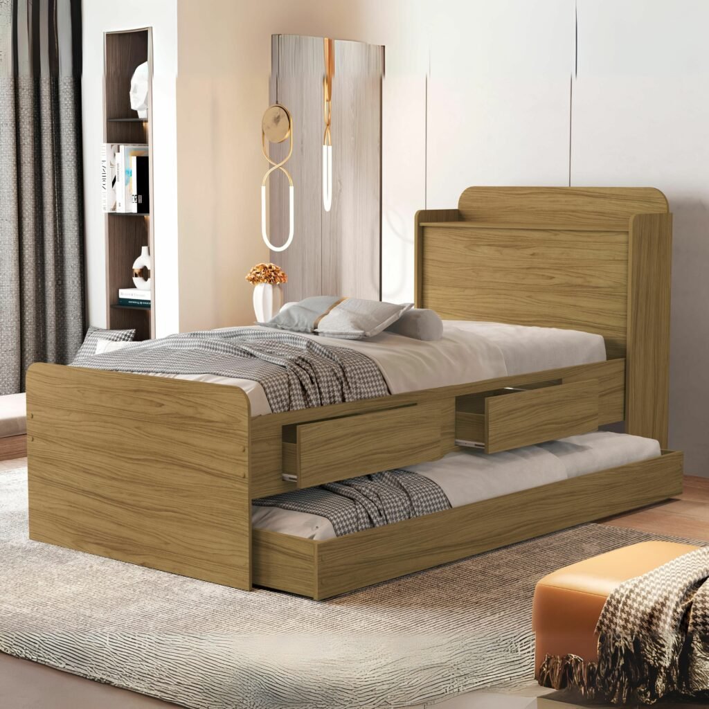 Cama Solteiro Baú Tamires + Auxiliar Mili Freijó – VJ MÓVEIS