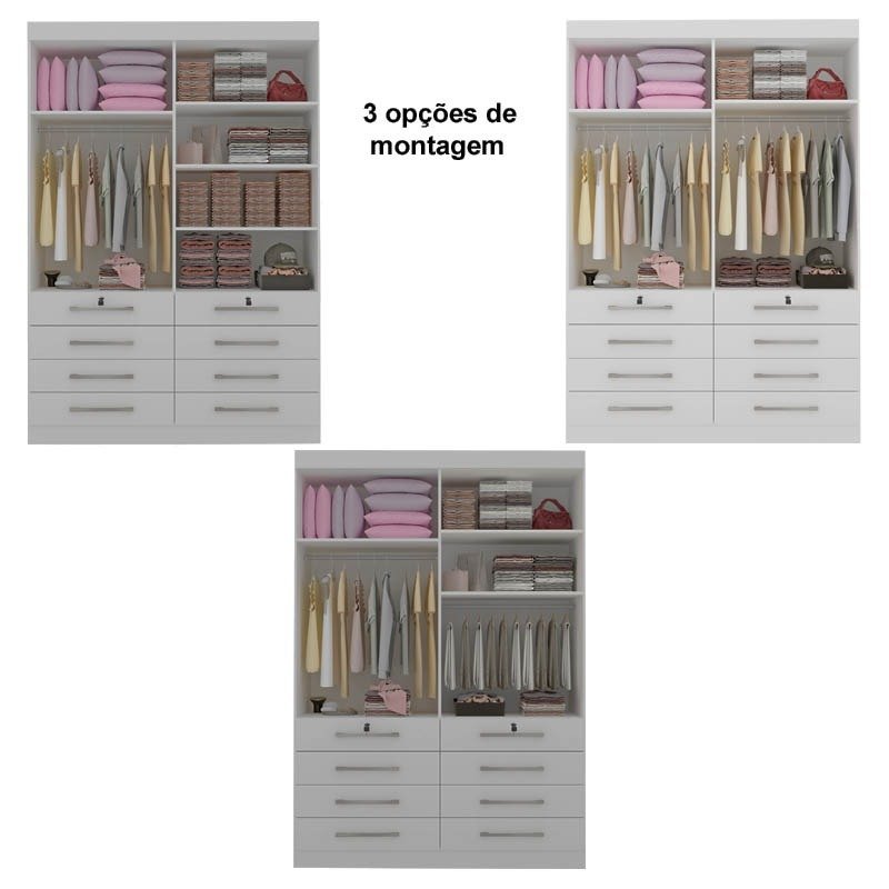 Roupeiro Mônaco 4 Portas, Côr Cinamomo, da D'Doro - Imagem 2