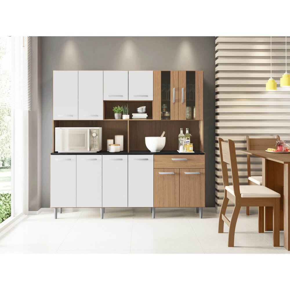 Armário de Cozinha Clara 12 Portas 1 Gaveta Poliman - Imagem 2