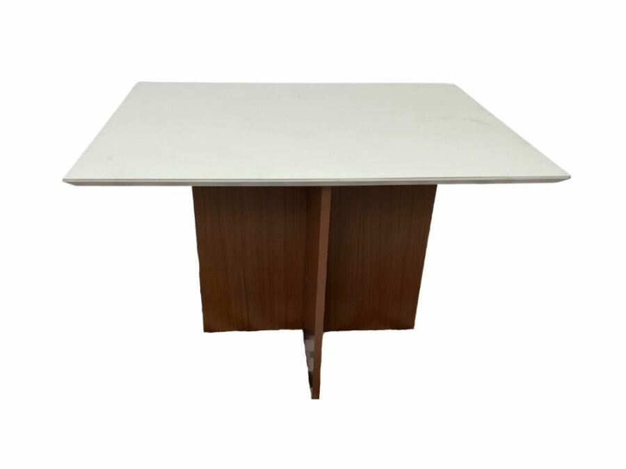 Mesa de Jantar Helo 0.90×0.90 Com 4 Cadeiras – Mel/Off White - Imagem 3