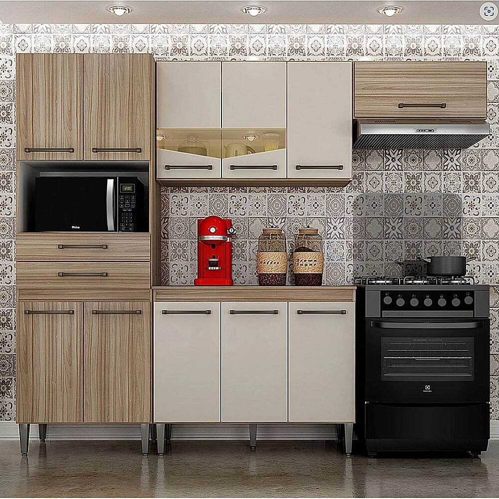 Cozinha Completa Lívia 4 Peças 11 Portas 2 Gavetas CHF - Imagem 2