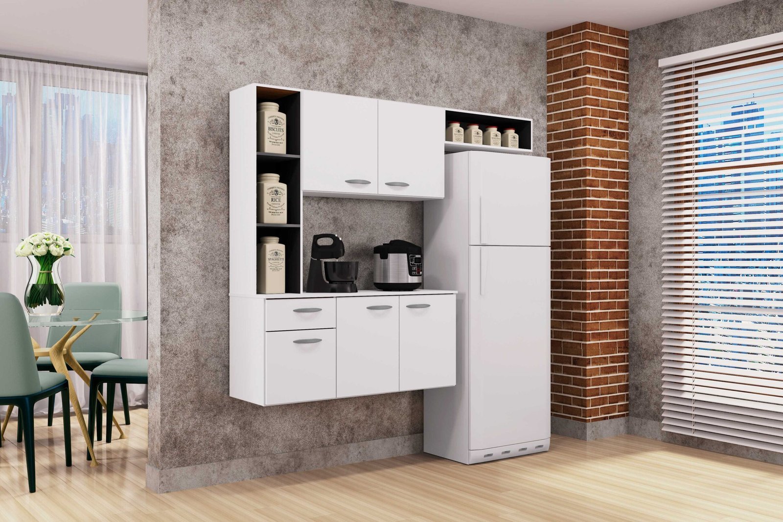 Cozinha Suspensa com Balcao Isis - Imagem 3