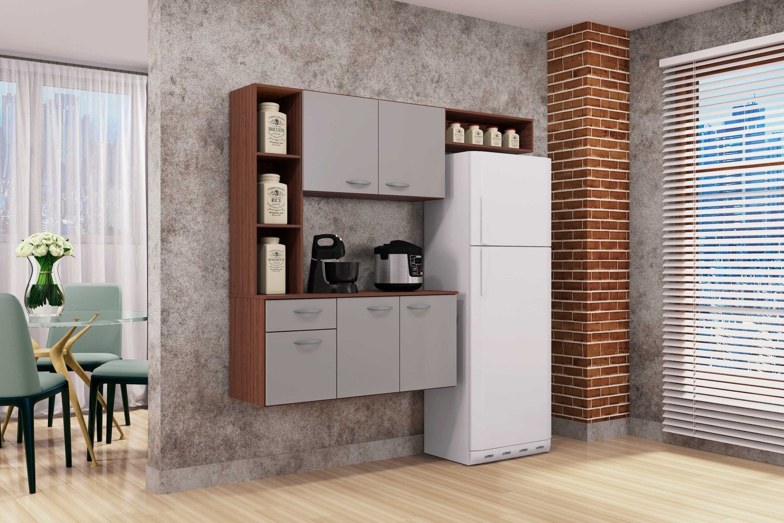 Cozinha Suspensa com Balcao Isis - Imagem 2