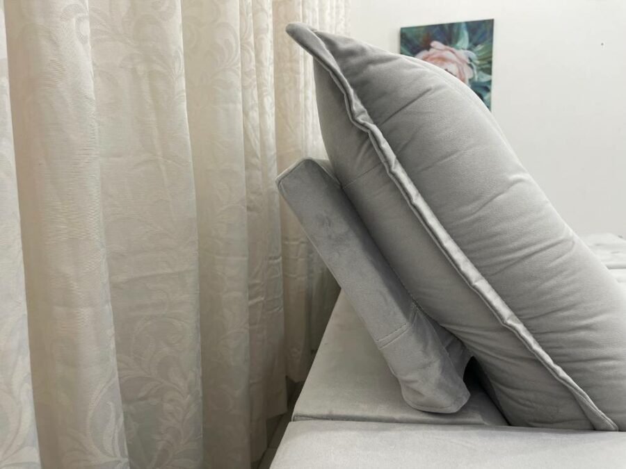 Sofá Retrátil Reclinável Las Vegas 2.70m – Prata Veludão - Imagem 2