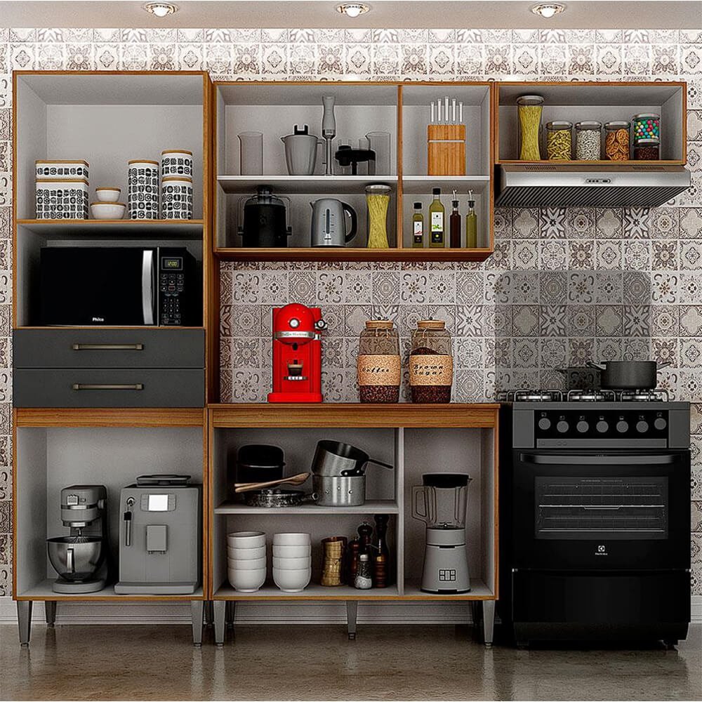 Cozinha Completa Lívia 4 Peças 11 Portas 2 Gavetas CHF - Imagem 3