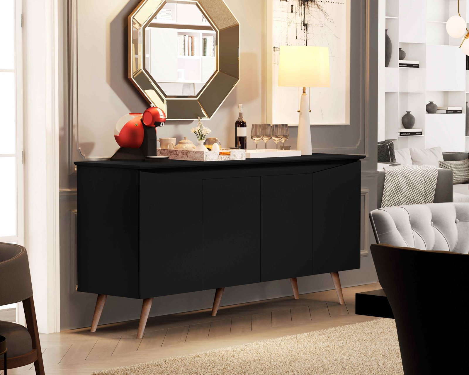 Buffet Aparador Encanto 4pts - Imagem 3