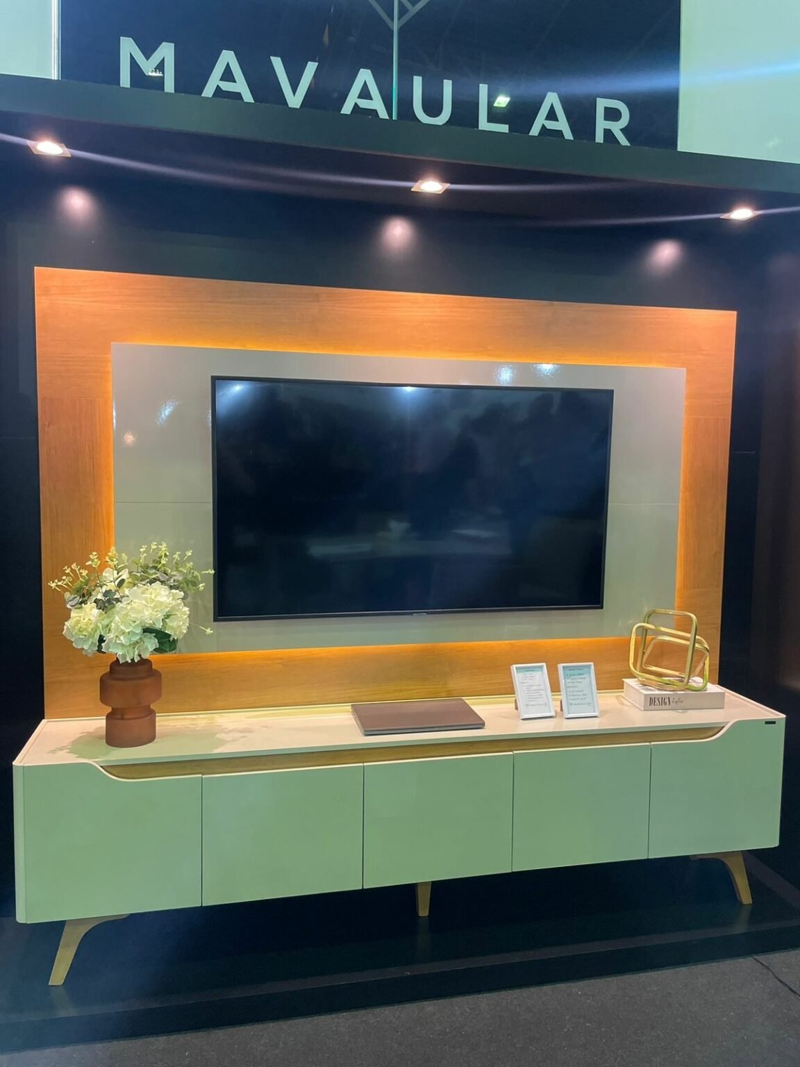 Painel + Rack até 65″ Atenas Off White/Naturale – MAVAULAR - Imagem 2