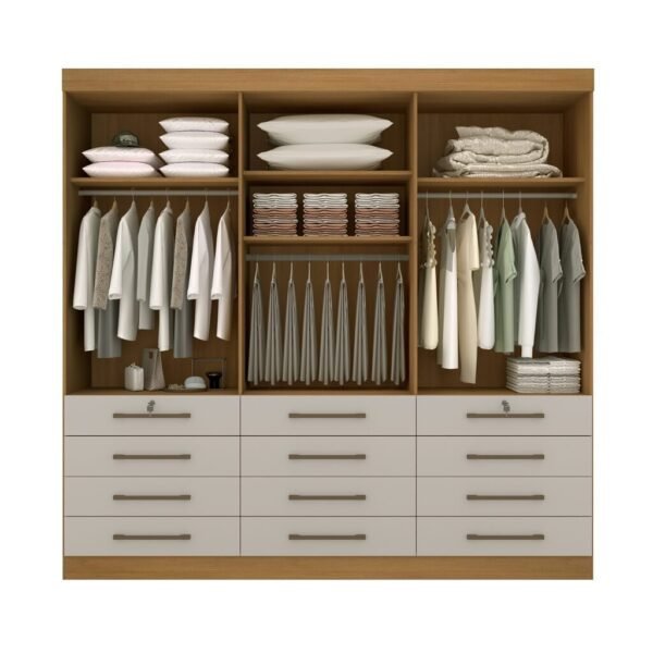 Guarda-Roupa 6 Portas Mônaco 2,40 m Cinamono/Grafite - Imagem 2