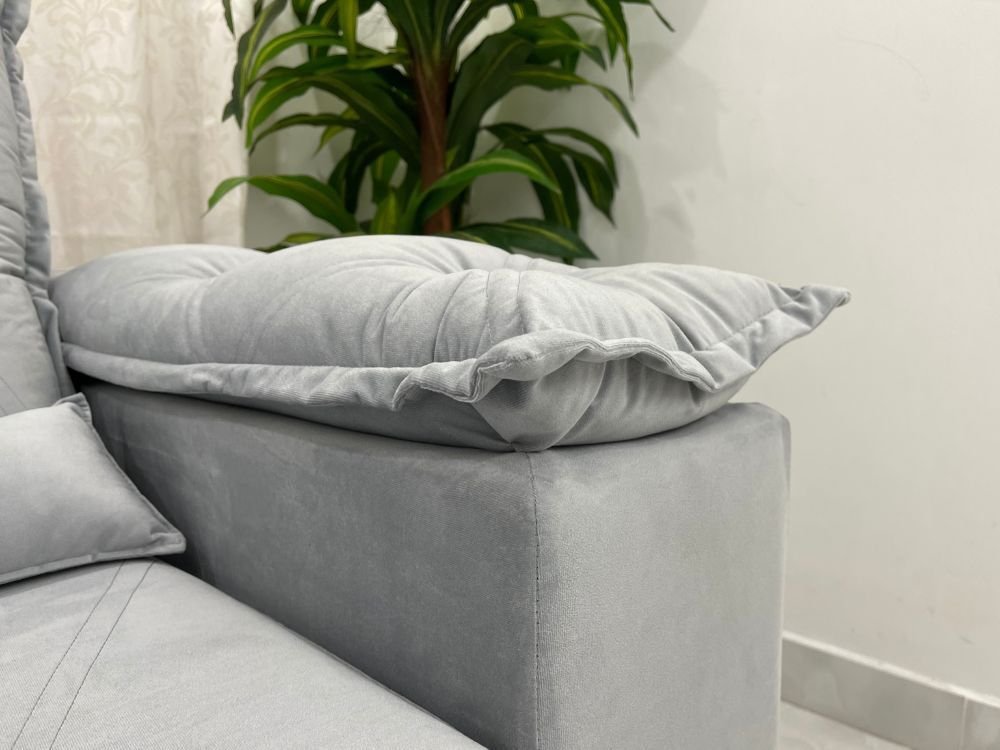 IMPERIO ESTOFADOS – SOFA RETRATIL LAS VEGAS 2,30 PRATA - Imagem 3