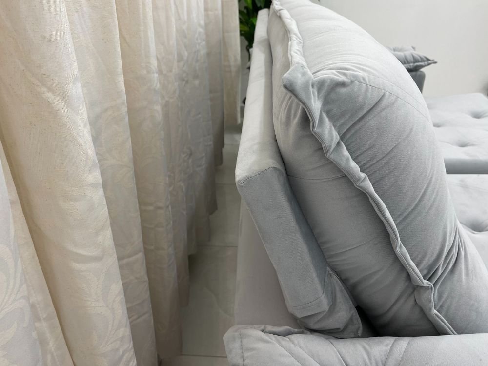 IMPERIO ESTOFADOS – SOFA RETRATIL LAS VEGAS 2,30 PRATA - Imagem 4