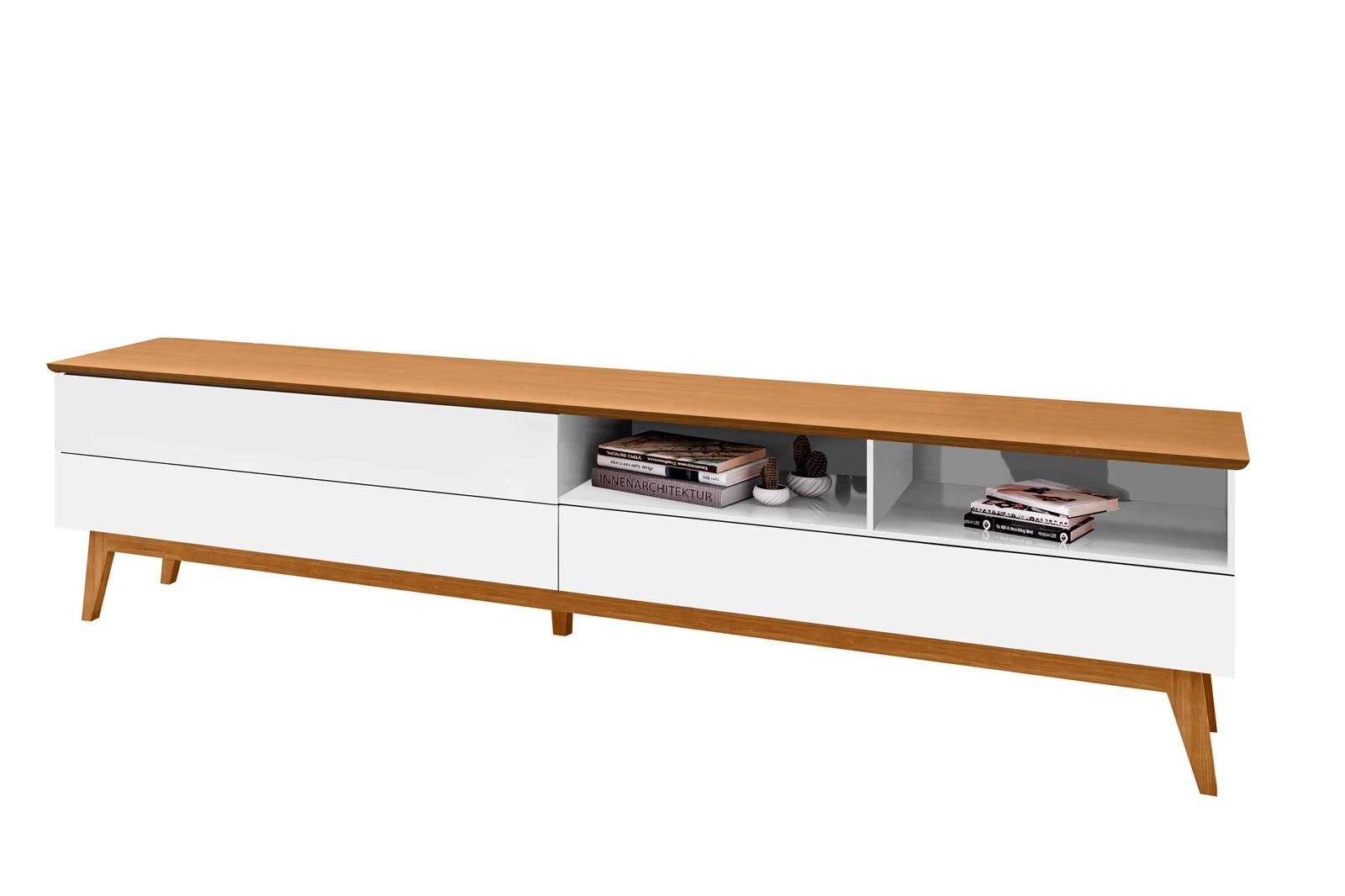 Rack Wall 218, Cor: Branco/Nature