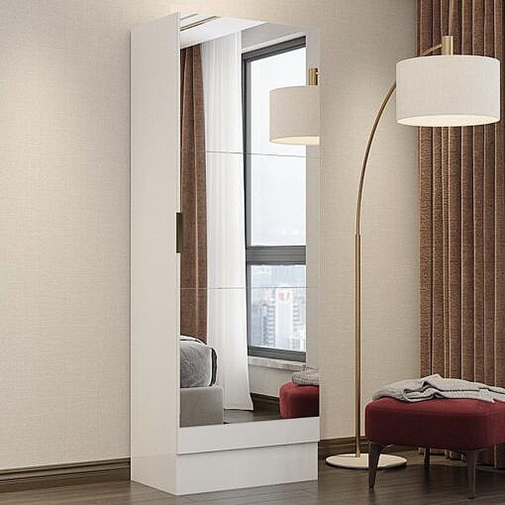 Armário Multiuso Premium Sapateira 1 Porta Espelhada Carioca