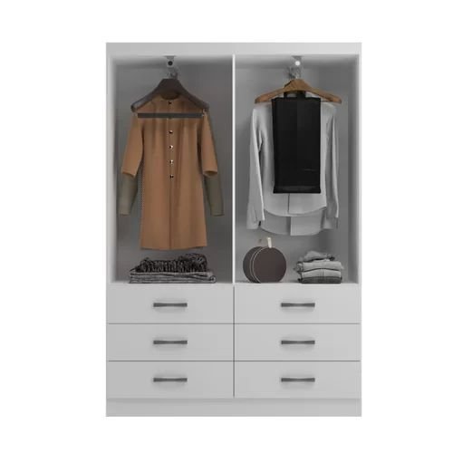 Guarda Roupa Casal 2 Portas de Correr 6 Gavetas - Imagem 2