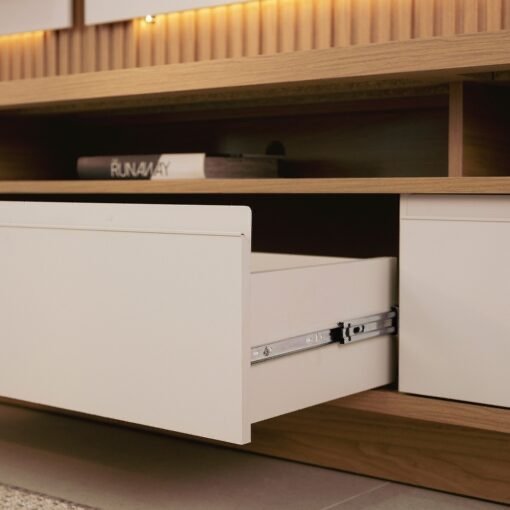 Painel até 70″ + Rack São Paulo Tauari/Off White Fosco – LINEA BRASIL - Imagem 2