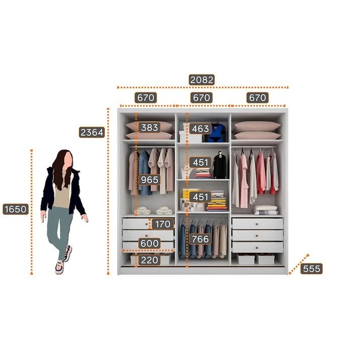 ROUPEIRO AREZZO PLUS 2,08CM - Imagem 2