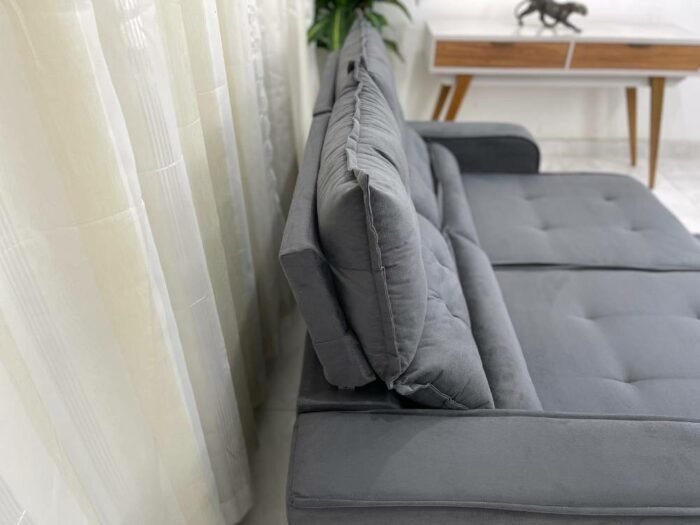 Sofá Retrátil e Reclinável Minas 1.80m – Cinza Veludinho - Imagem 2