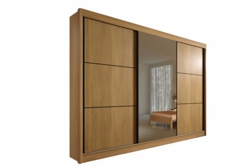 Guarda-Roupa 3 Portas Los Angeles 2,73 m Cinamono/Off White/Cinamono – D’DORO MÓVEIS - Imagem 3