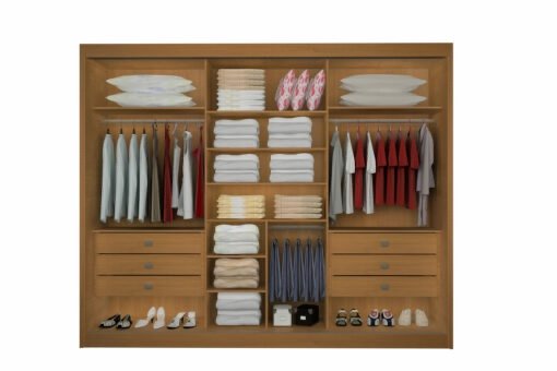 Guarda-Roupa 3 Portas Los Angeles 2,73 m Cinamono/Off White/Cinamono – D’DORO MÓVEIS - Imagem 2