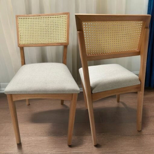 Mesa Simpatia Redonda 108x108 C/4 Cadeiras Monalisa Mel/Linho Bege - Imagem 2